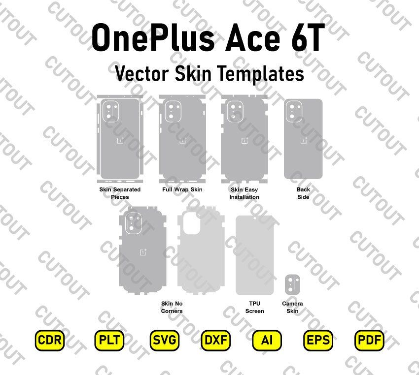 OnePlus Ace 6T Vector Skin Cut Files