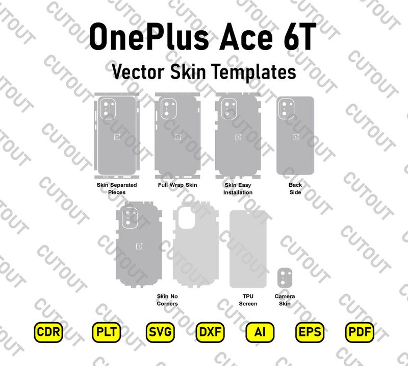 OnePlus Ace 6T Vector Skin Cut Files