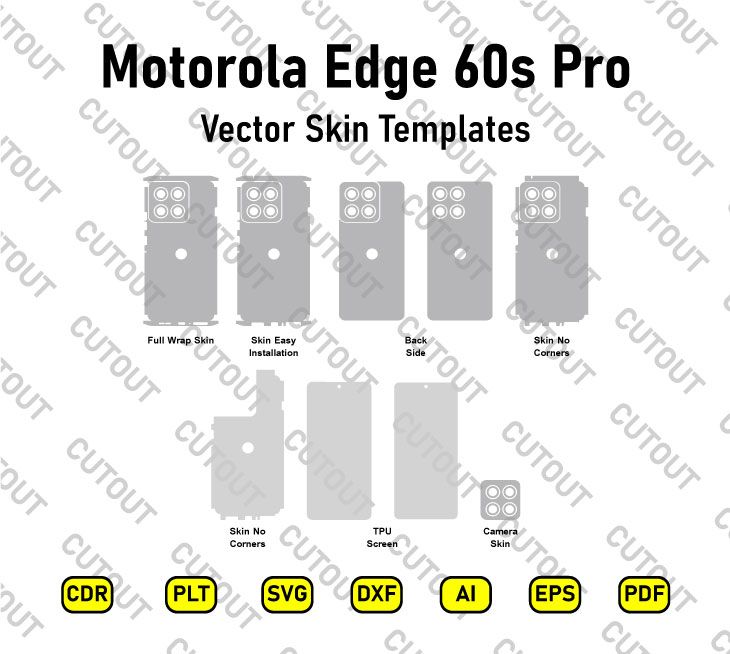 Motorola Edge 60s Pro Vector Skin Cut Files