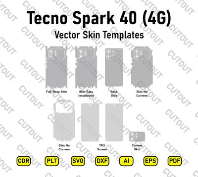 Archivos de corte vectorial para Tecno Spark 40 4G