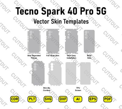 Tecno Spark 40 Pro 5G Vector Skin Cut Files