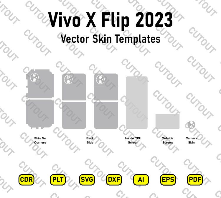 Vivo X Flip 2023 Vector Skin Cut Files