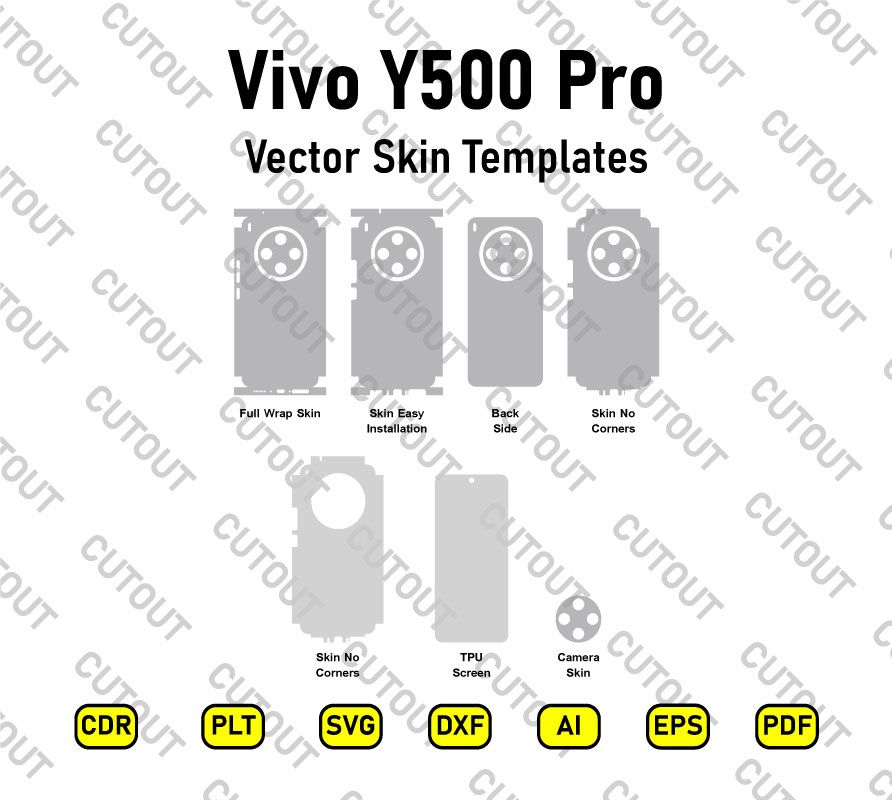 Vivo Y500 Pro Vector Skin Cut Files