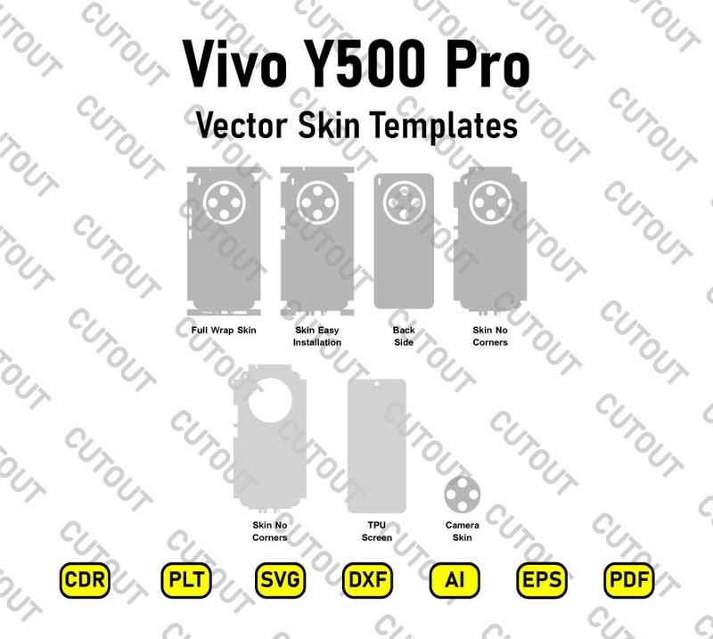 Vivo Y500 Pro Vector Skin Cut Files