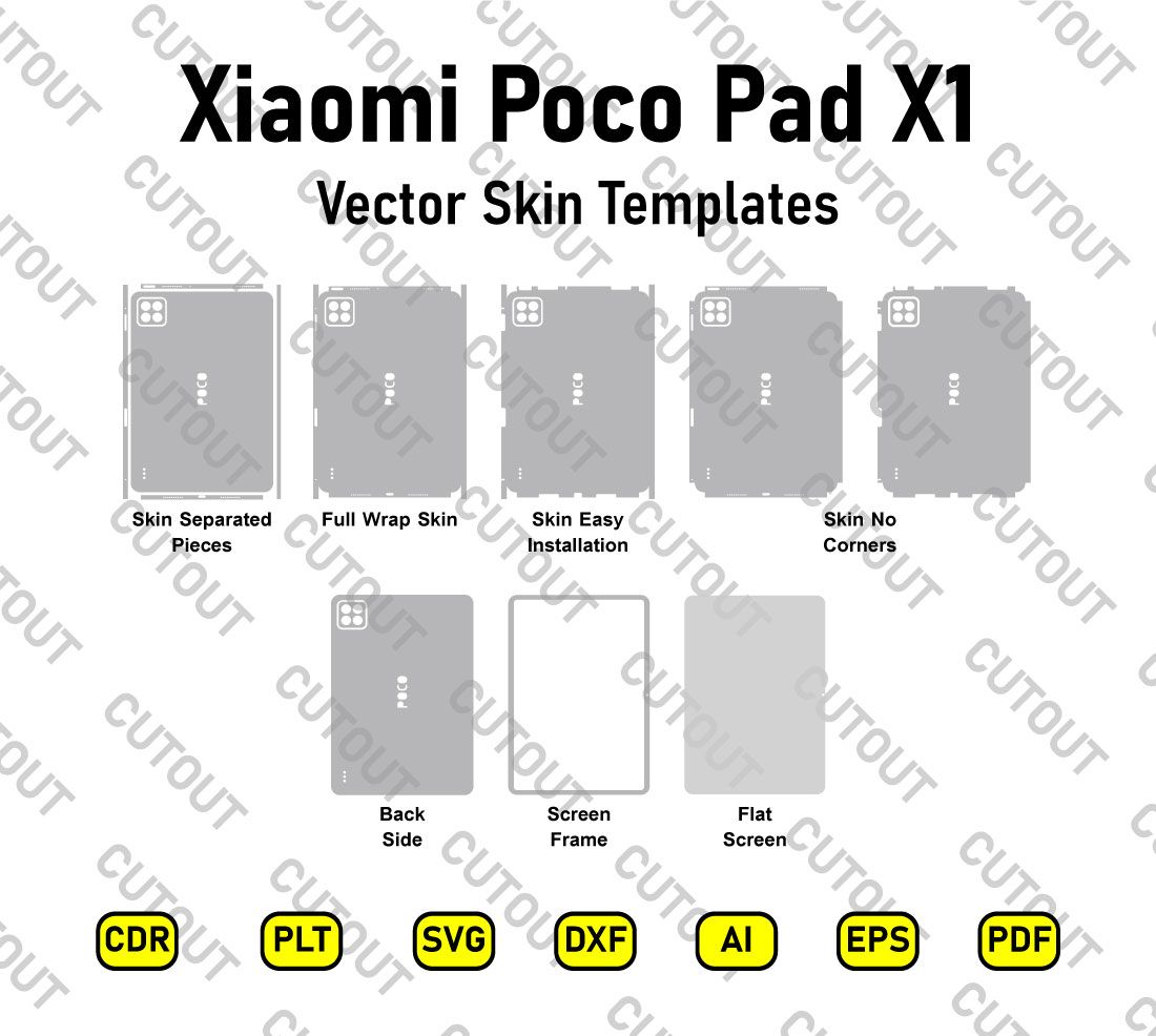 Xiaomi Poco Pad X1 Vector Skin Cut Files