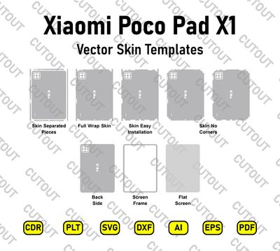 Xiaomi Poco Pad X1 Vector Skin Cut Files