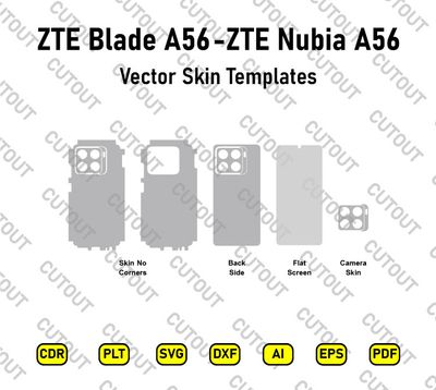 ZTE Blade A56-Nubia A56 Vector Skin Cut Files