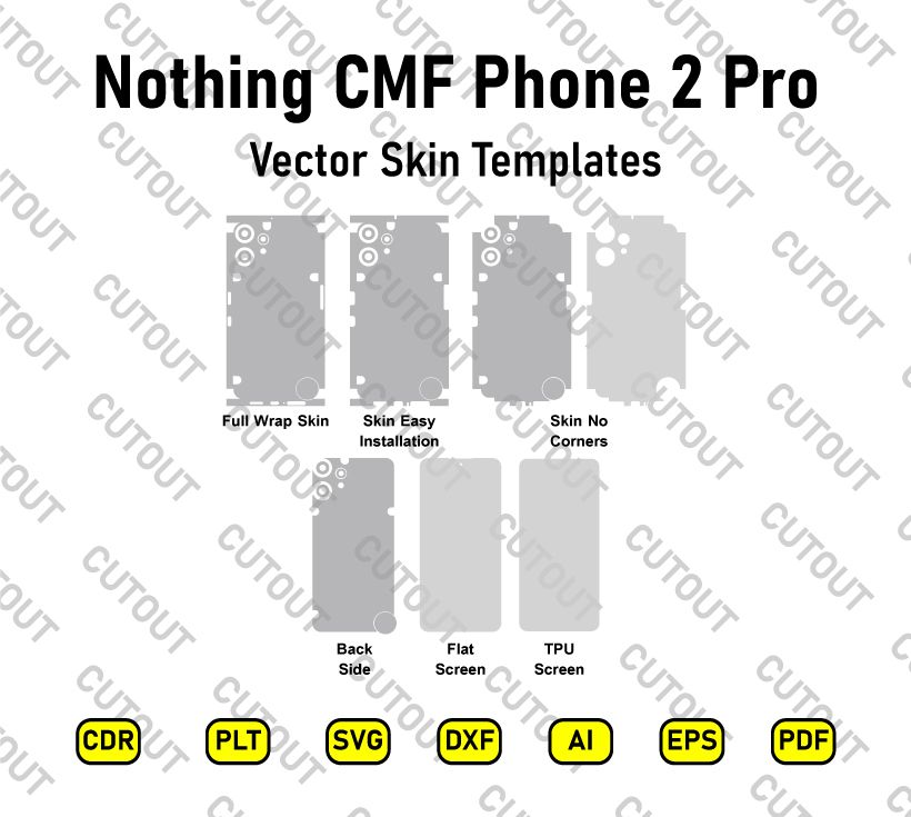 Nothing CMF Phone 2 Pro Vector Skin Cut Files