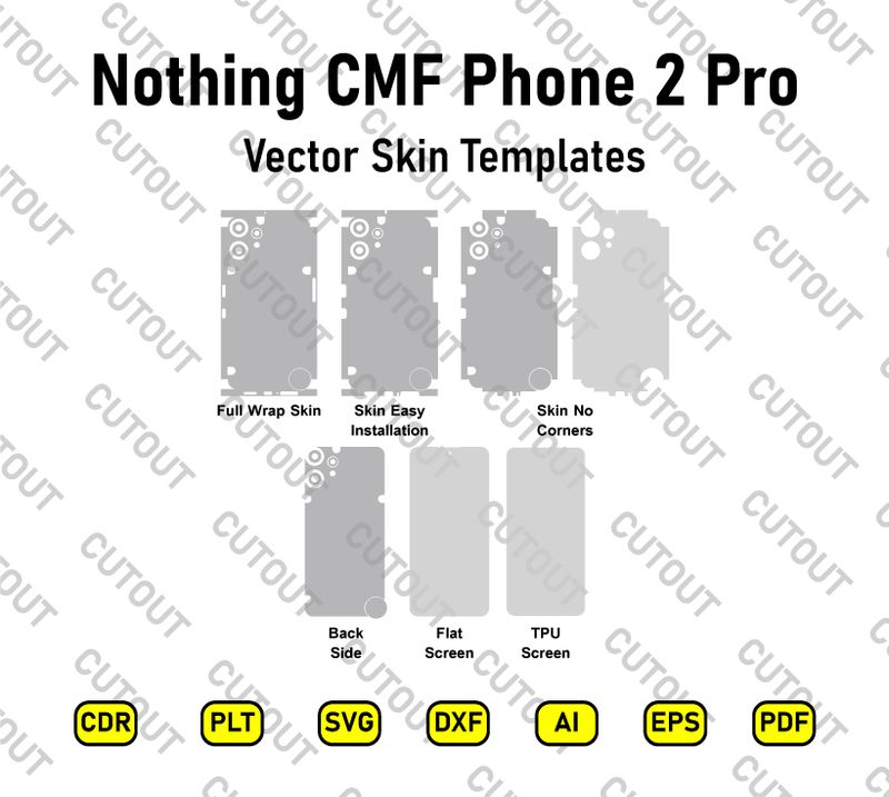 Nothing CMF Phone 2 Pro Vector Skin Cut Files