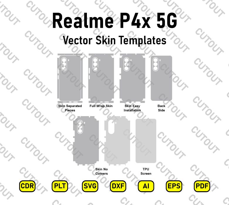 Realme P4x 5G Vector Skin Cut Files