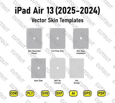 iPad Air 13 (2024-2025) Vector Skin Cut Files