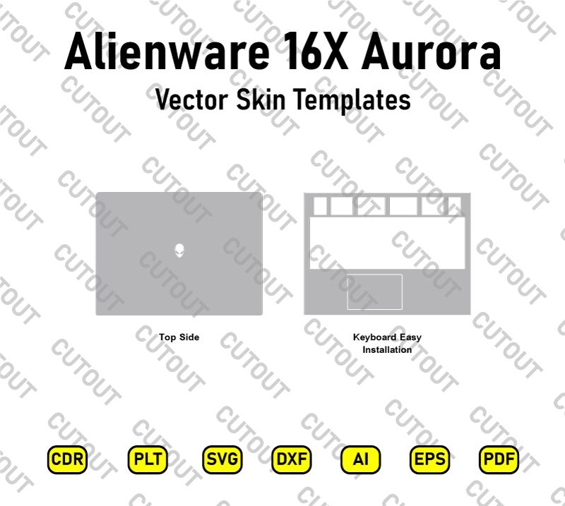 Alienware 16X Aurora Vector Skin Cut Files