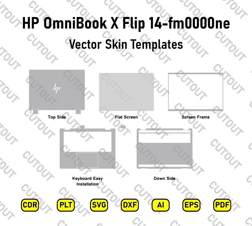 HP OmniBook X Flip 14-fm0000ne Vector Skin Cut Files