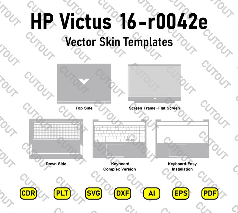 HP Victus 16-r0042e Vector Skin Cut Files