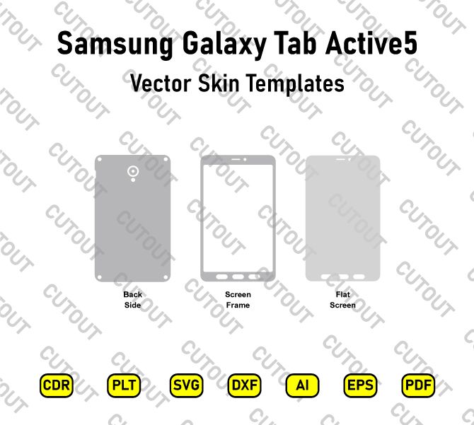 Samsung Galaxy Tab Active5 Vector Skin Cut Files