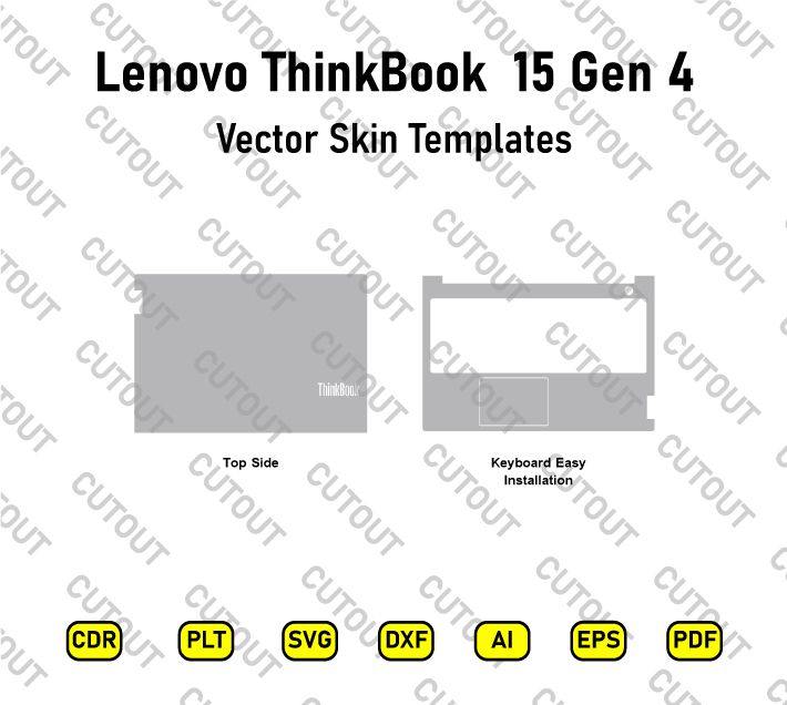 Lenovo ThinkBook  15 Gen 4 Vector Skin Cut Files