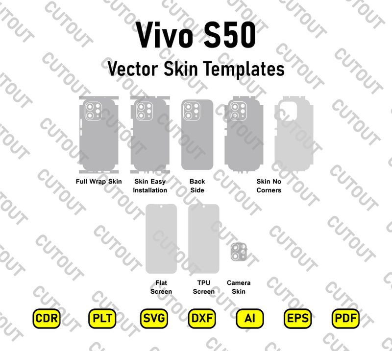 Vivo S50 Vector Skin Cut Files