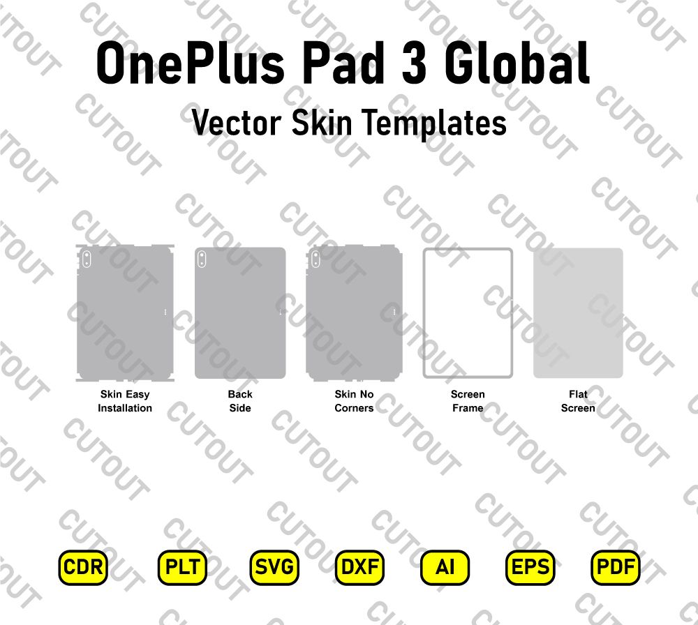 OnePlus Pad 3 Global Vector Skin Cut Files