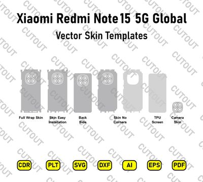 ​Xiaomi Redmi Note 15 5G Globale Vektor-Skin-Schnittdateien
