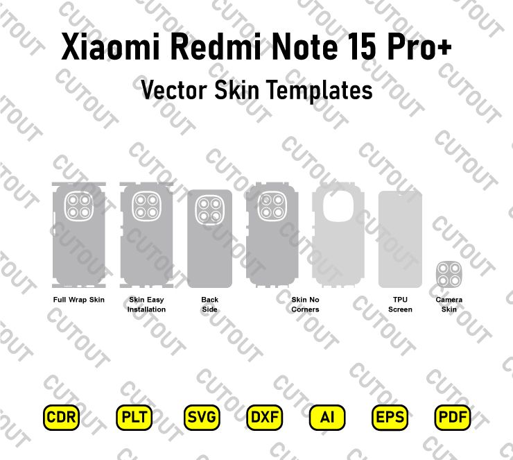 Xiaomi Redmi Note 15 Pro+ Vector Skin Cut Files