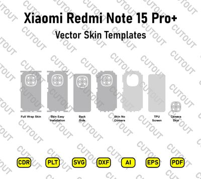 Xiaomi Redmi Note 15 Pro+ Vector Skin Cut Files