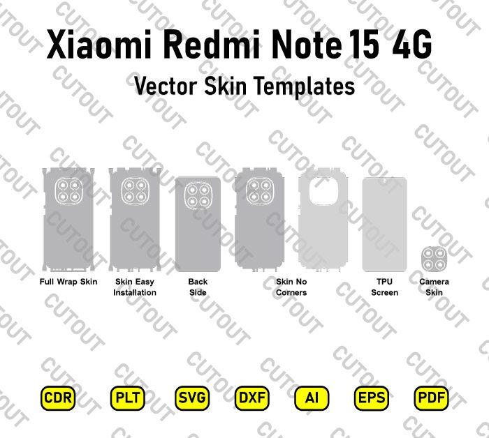 Xiaomi Redmi Note 15 4G Vector Skin Cut Files