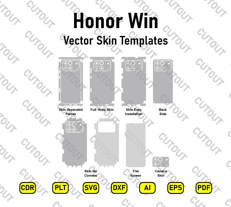 Honor Win Vector Skin Cut Files