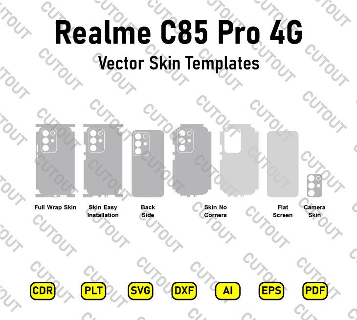 Realme C85 Pro 4G Vector Skin Cut Files