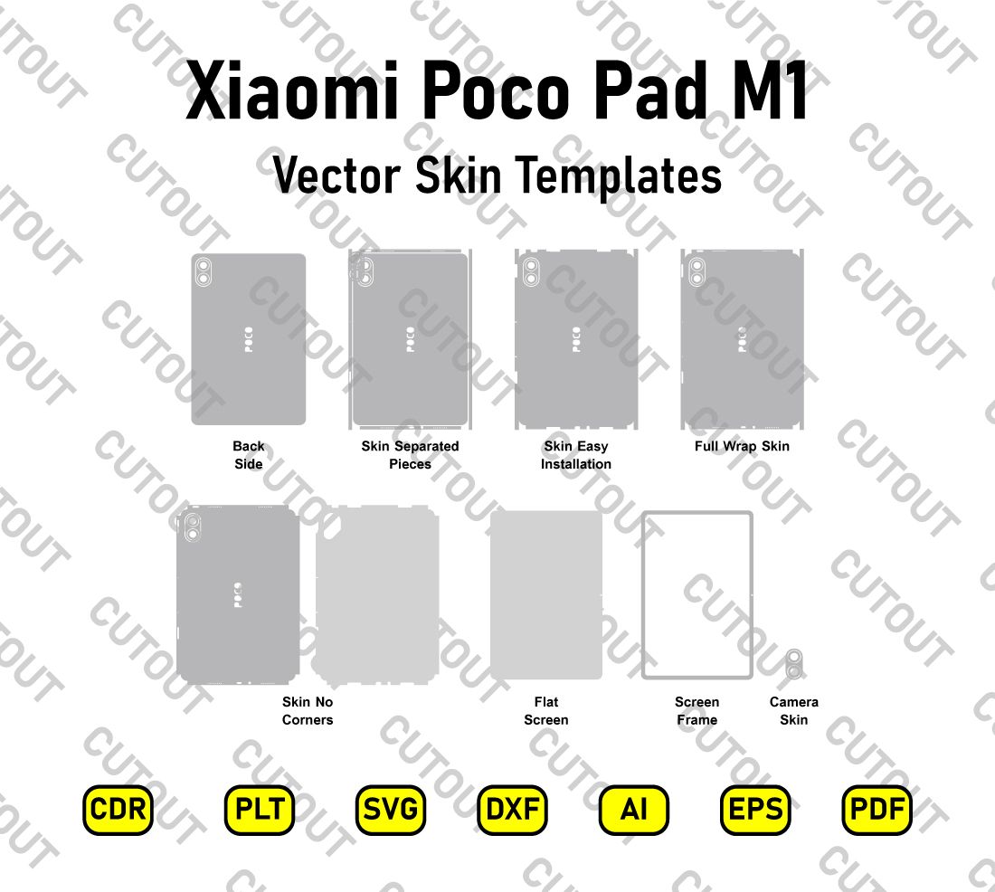 Xiaomi Poco Pad M1 Vector Skin Cut Files