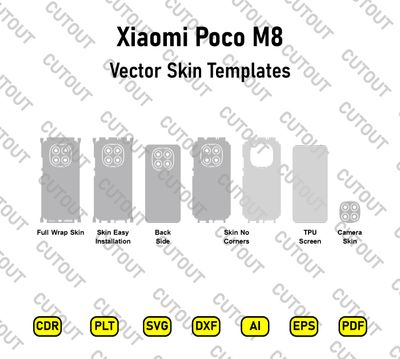 Xiaomi Poco M8 Vector Skin Cut Files