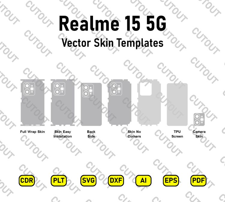 Realme 15 Vector Skin Cut Files