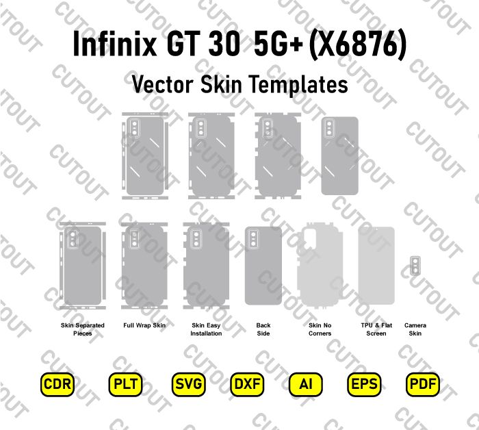 Infinix GT 30 5G+ (X6876) Vector Skin Cut Files