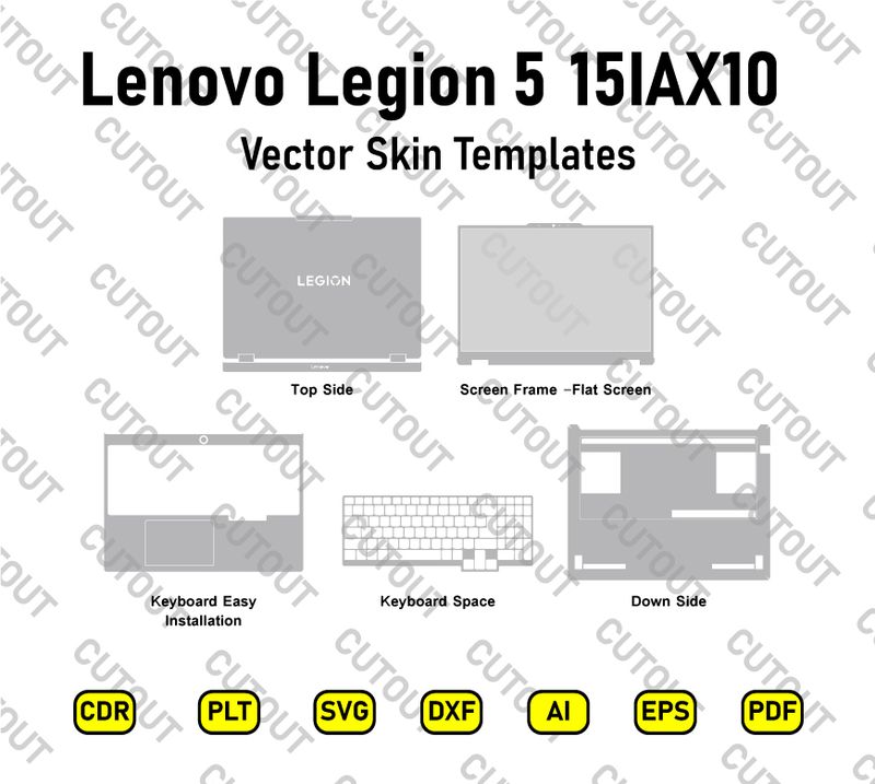 Lenovo Legion 5 15IAX10 Vector Skin Cut Files