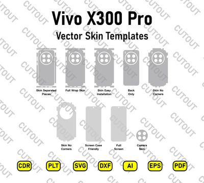 Vivo X300 Pro Vector Skin Cut Files