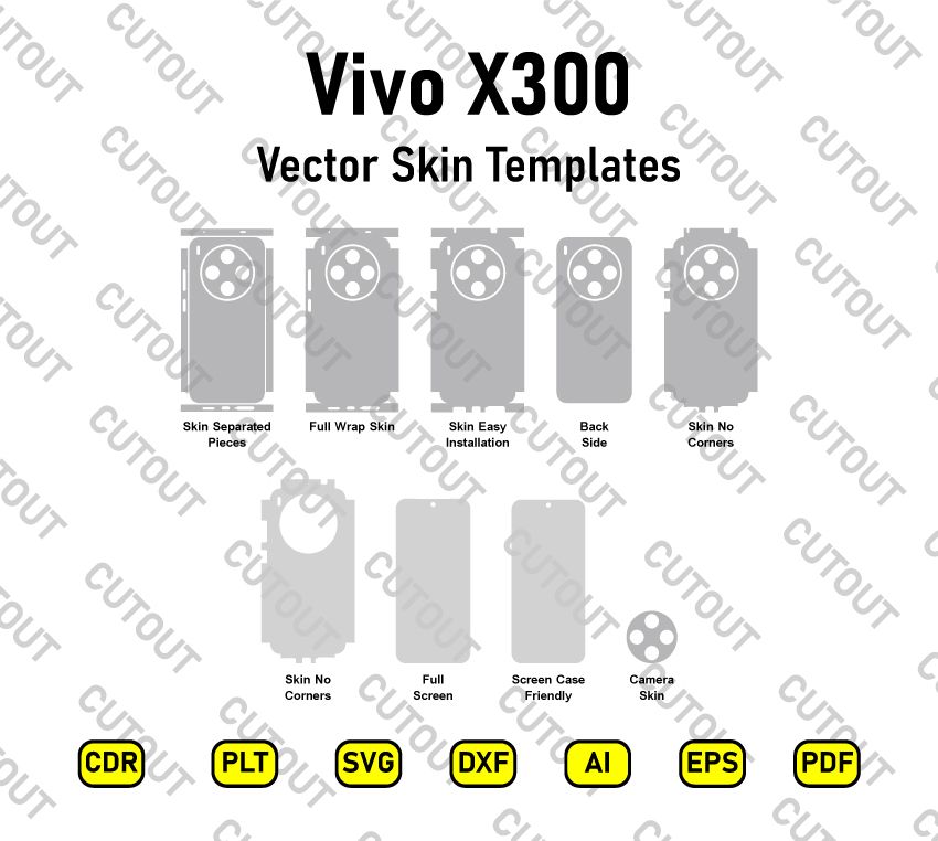 Vivo X300 Vector Skin Cut Files