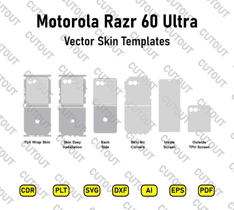 Motorola Razr 60 Ultra Vector Skin Cut Files