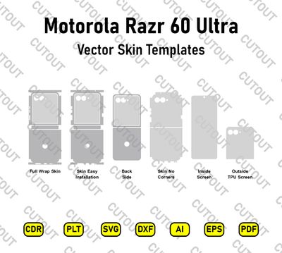 Motorola Razr 60 Ultra Vector Skin Cut Files