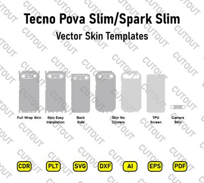 Tecno Spark Slim-Tecno Pova Slim Vector Skin Cut Files