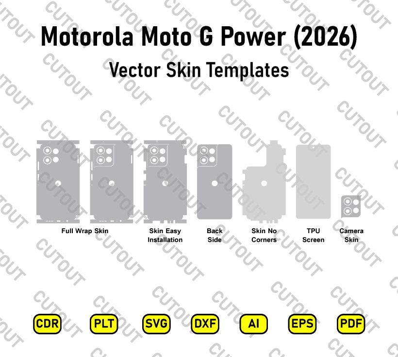 Motorola Moto G Power (2026) Vector Skin Cut Files