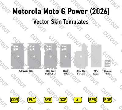 Motorola Moto G Power (2026) Vector Skin Cut Files