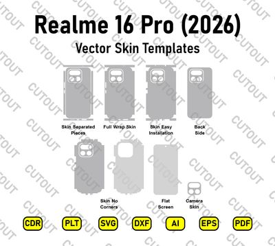 Realme 16 Pro 2026 RMX5120 Vector Skin Cut Files