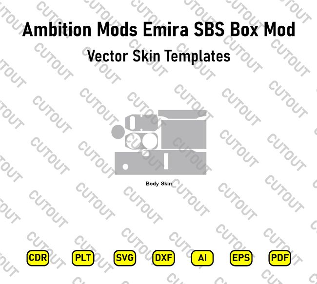Ambition Mods Emira SBS Box Mod Vector Skin Cut Files