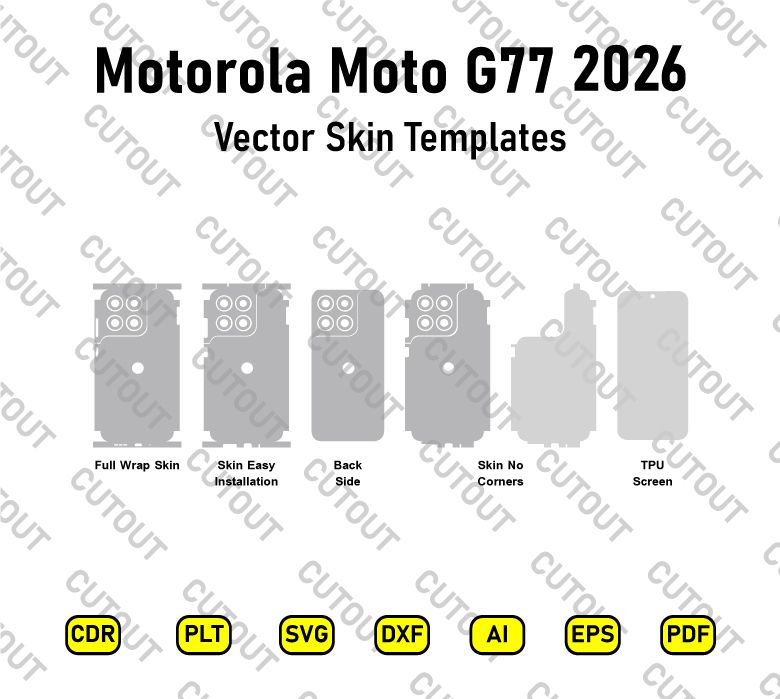 Motorola Moto G77 2026 Vector Skin Cut Files