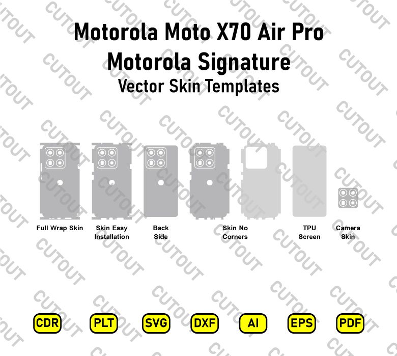 Motorola Moto X70 Air Pro-Motorola Signature 2026 Vector Skin Cut Files