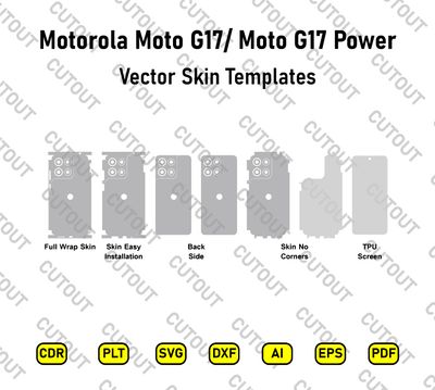 Motorola Moto G17- Moto G17 Power 2026 Vector Skin Cut Files