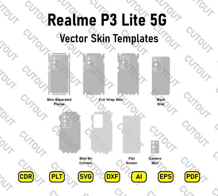 Realme P3 Lite 5G Vector Skin Cut Files
