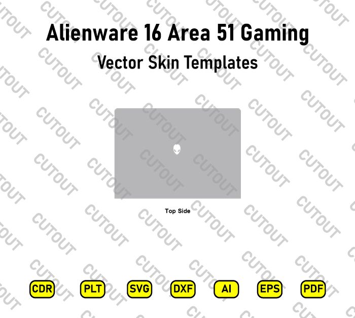 Alienware 16 Area 51 Gaming Laptop Vector Skin Cut Files