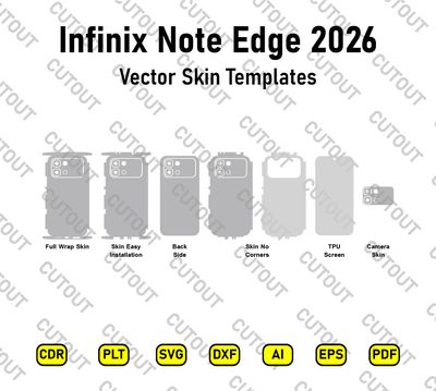 Infinix Note Edge 2026 Vector Skin Cut Files