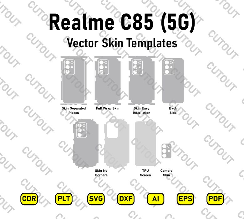 Realme C85 5G  RMX5253 Vector Skin Cut Files