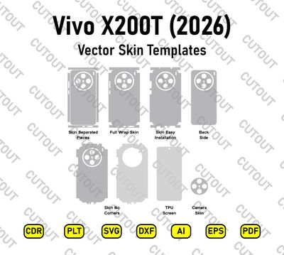 Vivo X200T (2026) V2561 Vector Skin Cut Files